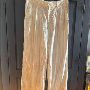 Madewell Cream Wide Leg Pants